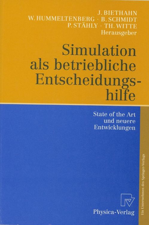 Produktbild: Simulation als betriebliche Entscheidungshilfe