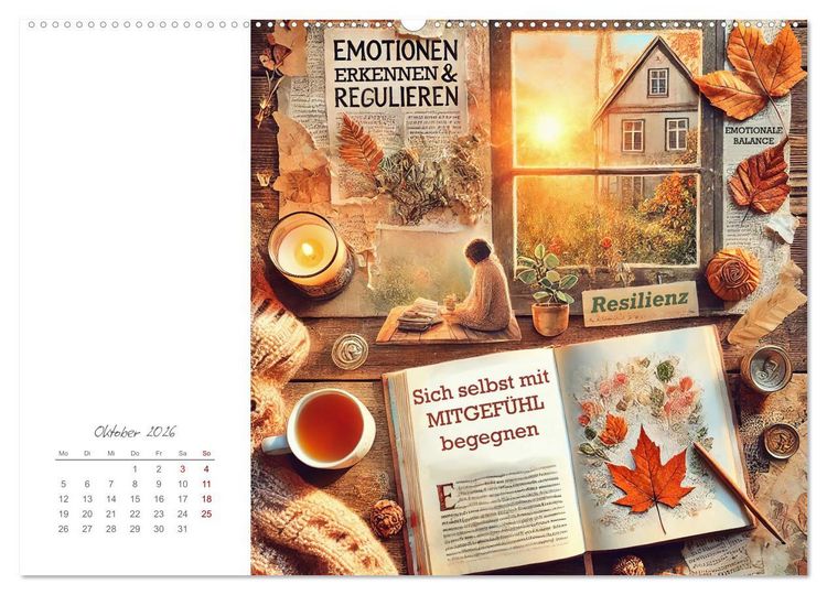 Produktbild: Soulful Days - Dein Selfcare-Kalender (hochwertiger Premium Wandkalender 2026 DIN A2 quer), Kunstdruck in Hochglanz
