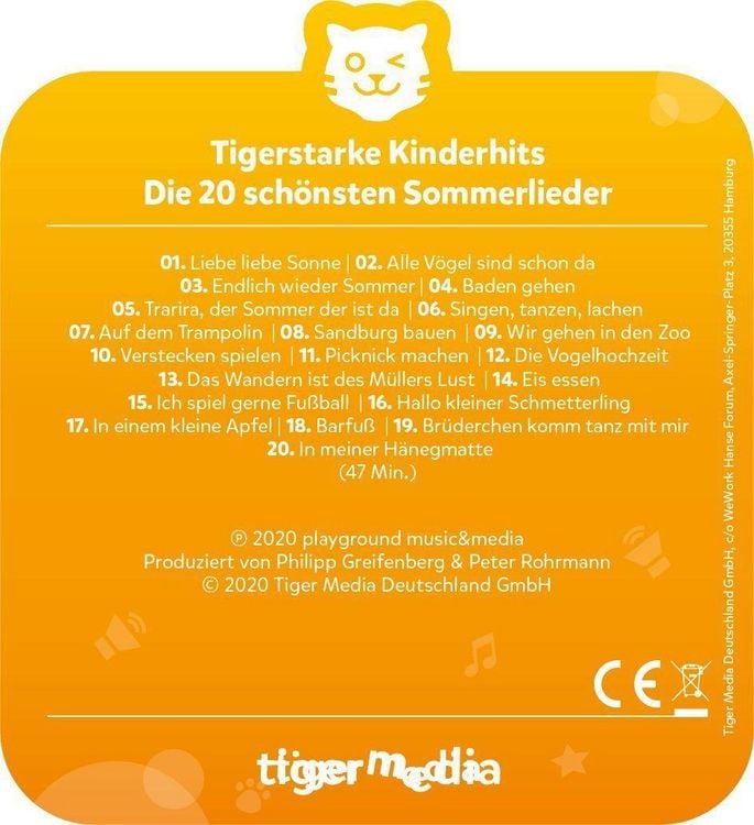 Produktbild: tigercard - Die 20 sch&ouml;nsten Sommerlieder