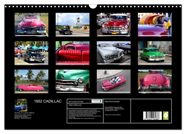 Produktbild: 1952 CADILLAC (Wall Calendar 2026 DIN A3 landscape), CALVENDO 12 Month Wall Calendar