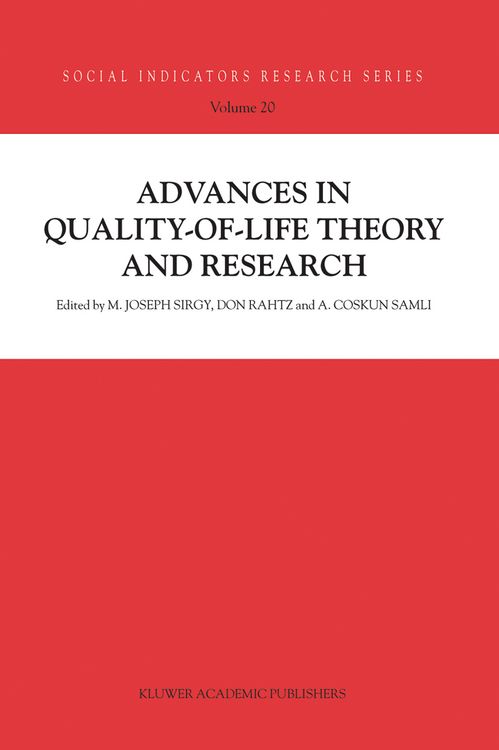 Produktbild: Advances in Quality-of-Life Theory and Research