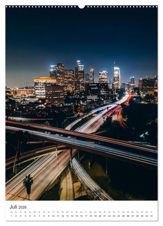 Produktbild: Los Angeles - Eine spannende Reise nach Kalifornien. (Wandkalender 2026 DIN A2 hoch), CALVENDO Monatskalender