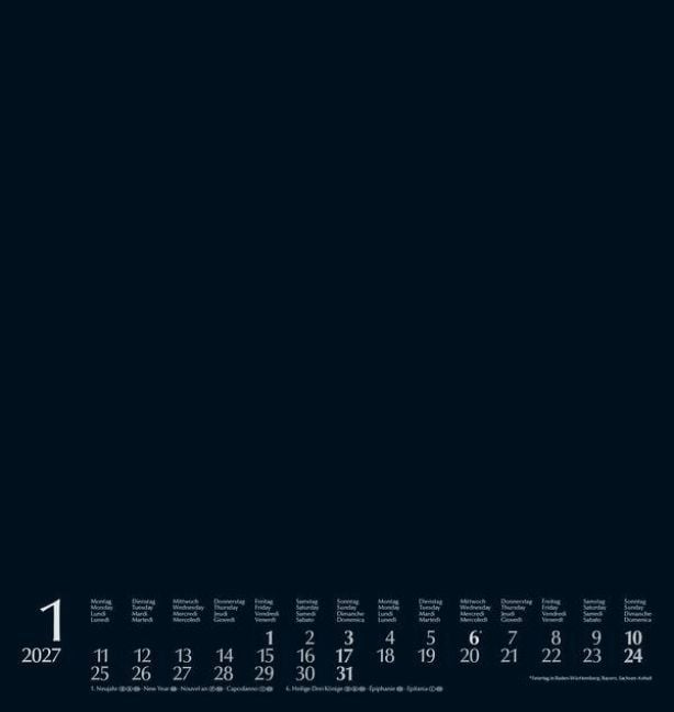 Produktbild: Foto-Malen-Basteln Bastelkalender schwarz gro&szlig; 2027
