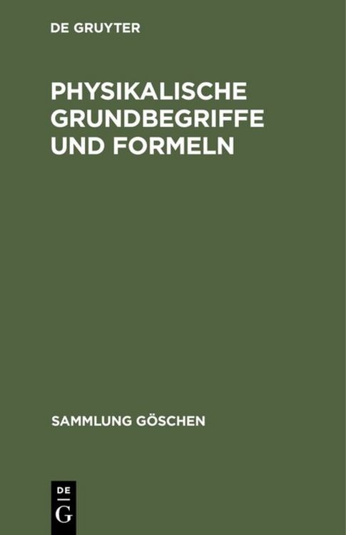 Produktbild: Physikalische Grundbegriffe und Formeln
