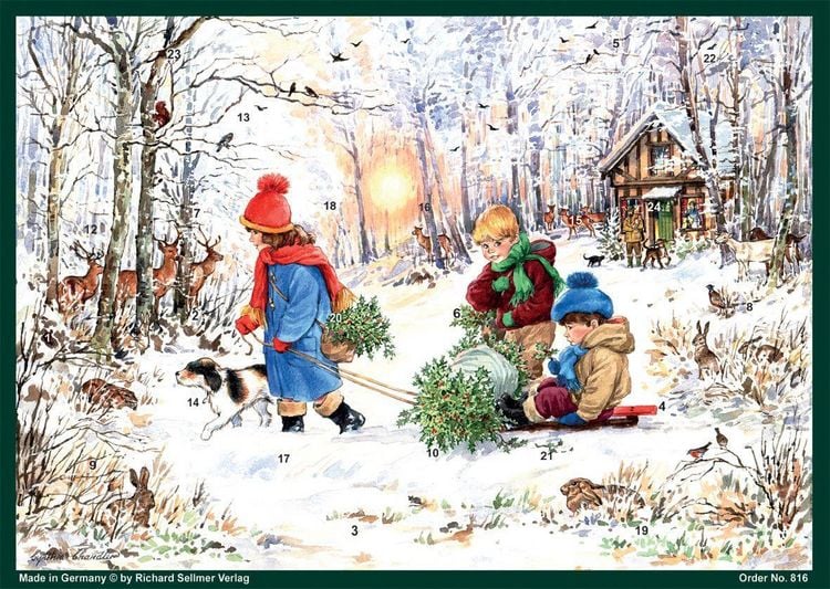 Produktbild: Adventskalender A4 "Schneefreuden im Wald"