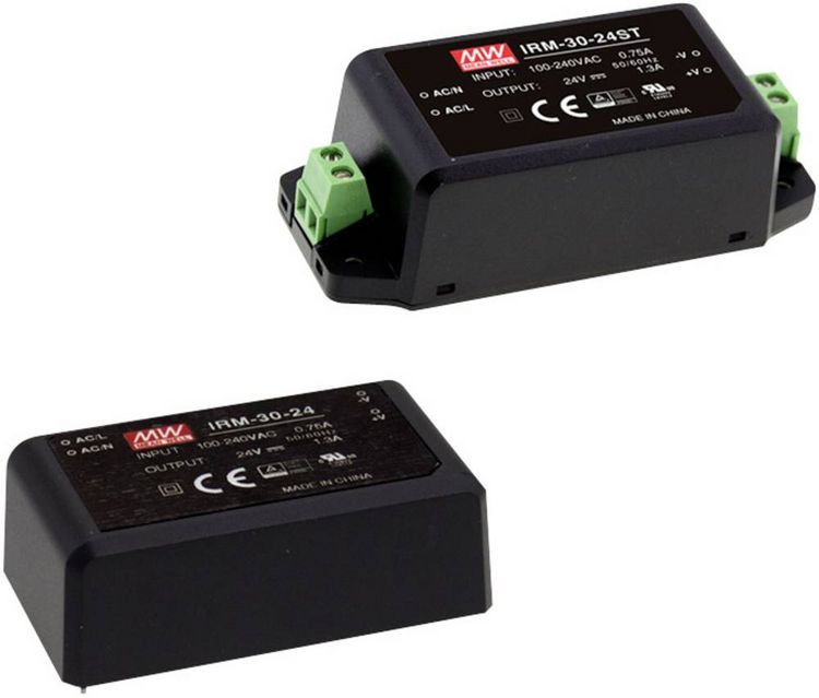 Produktbild: Mean Well IRM-30-24ST AC/DC-Printnetzteil 24V 1300mA 31.2W