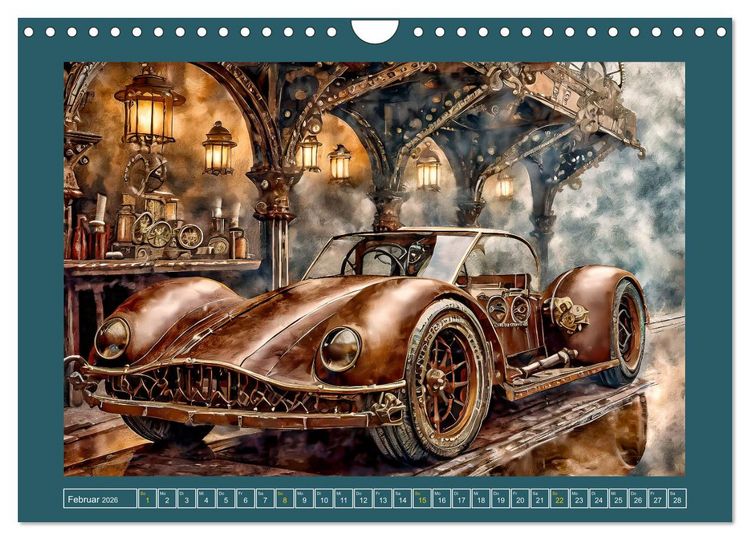 Produktbild: Mit Steampunk unterwegs (Wandkalender 2026 DIN A4 quer), CALVENDO Monatskalender