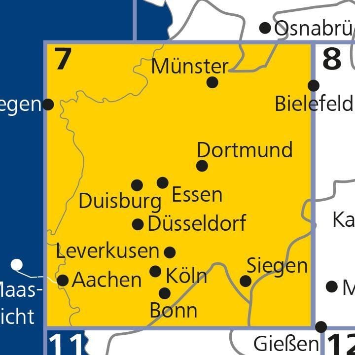 Produktbild: ADAC Regionalkarte 07 Ruhrgebiet 1:150.000