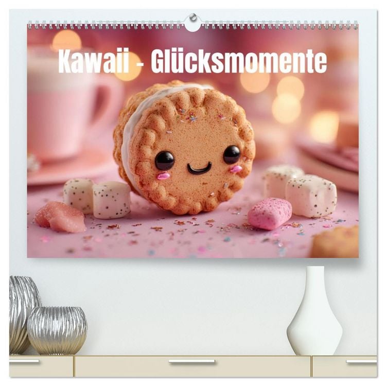 Produktbild: Kawaii-Gl&uuml;cksmomente (hochwertiger Premium Wandkalender 2026 DIN A2 quer), Kunstdruck in Hochglanz