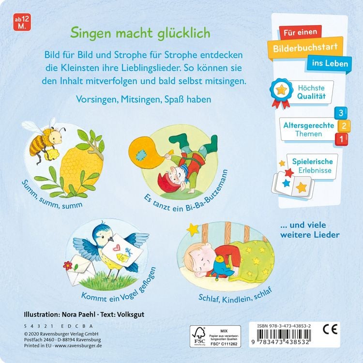 Produktbild: Bild f&uuml;r Bild singen wir Kinderlieder