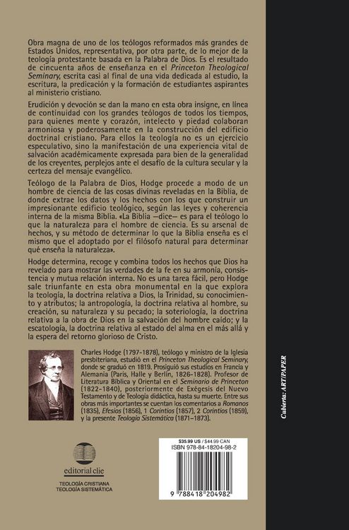 Produktbild: El Teolog&iquest;&iquest;a Sistem&iquest;&iquest;tica de Charles Hodge (Primera Edicion)
