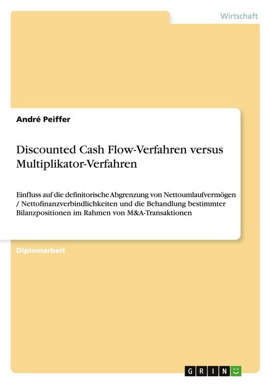 Produktbild: Discounted Cash Flow-Verfahren versus Multiplikator-Verfahren
