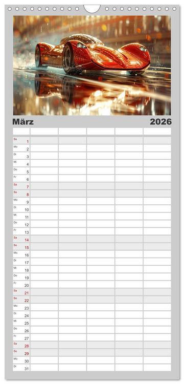 Produktbild: Familienplaner 2026 - Future Rides mit 5 Spalten (Wandkalender, 21 x 45 cm) CALVENDO