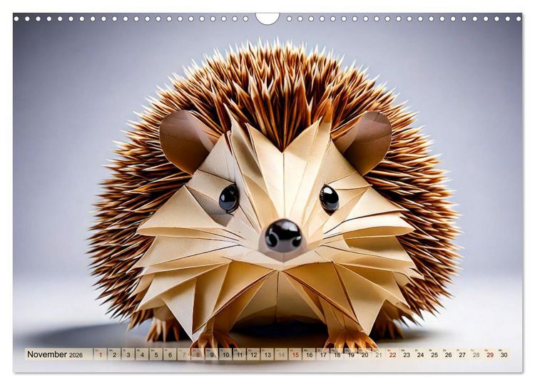 Produktbild: Wilde Origami Tiere (Wandkalender 2026 DIN A3 quer), CALVENDO Monatskalender