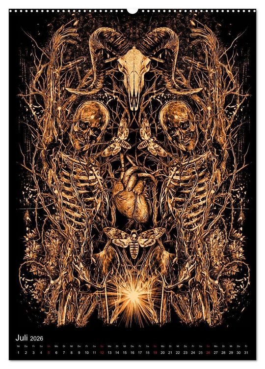 Produktbild: BLOODBOY/DARK ILLUSTRATION (hochwertiger Premium Wandkalender 2026 DIN A2 hoch), Kunstdruck in Hochglanz