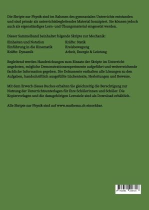Produktbild: Skripte zur Physik - Grundlagen der Mechanik