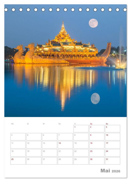 Produktbild: VOLLMOND-Planer - Im Licht der Nacht (Tischkalender 2026 DIN A5 hoch), CALVENDO Monatskalender