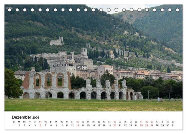 Produktbild: Gubbio - die mittelalterliche Stadt in Umbrien (Tischkalender 2026 DIN A5 quer), CALVENDO Monatskalender