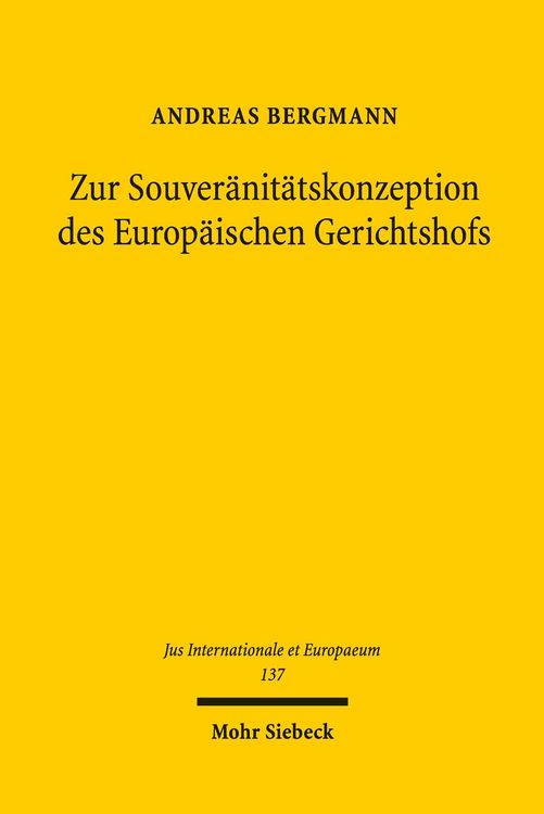 Produktbild: Zur Souver&auml;nit&auml;tskonzeption des Europ&auml;ischen Gerichtshofs