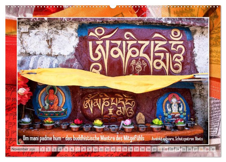 Produktbild: Farben Tibets (Wandkalender 2026 DIN A2 quer), CALVENDO Monatskalender