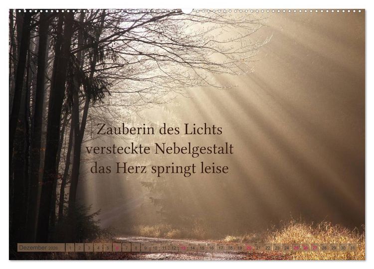 Produktbild: Haiku - Gedichte in 17 Silben (hochwertiger Premium Wandkalender 2026 DIN A2 quer), Kunstdruck in Hochglanz