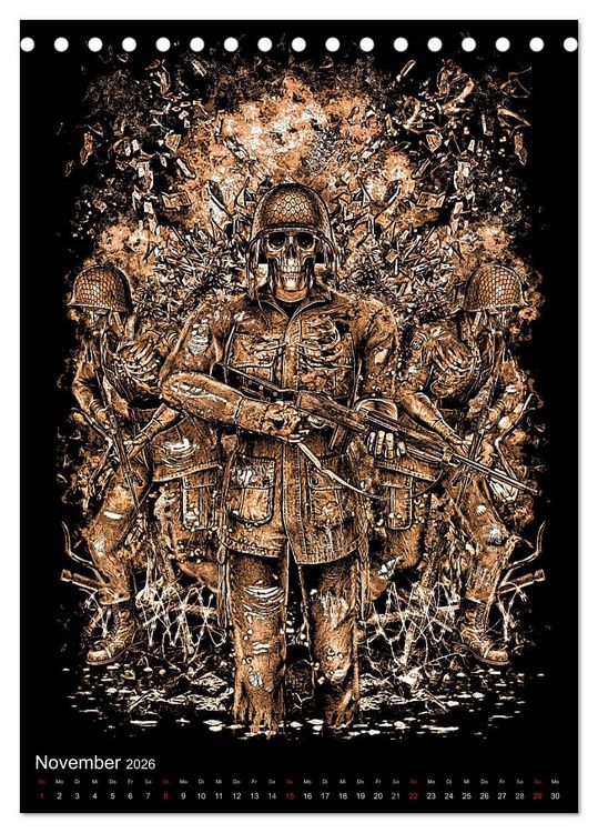 Produktbild: BLOODBOY/WAR ILLUSTRATION (Tischkalender 2026 DIN A5 hoch), CALVENDO Monatskalender
