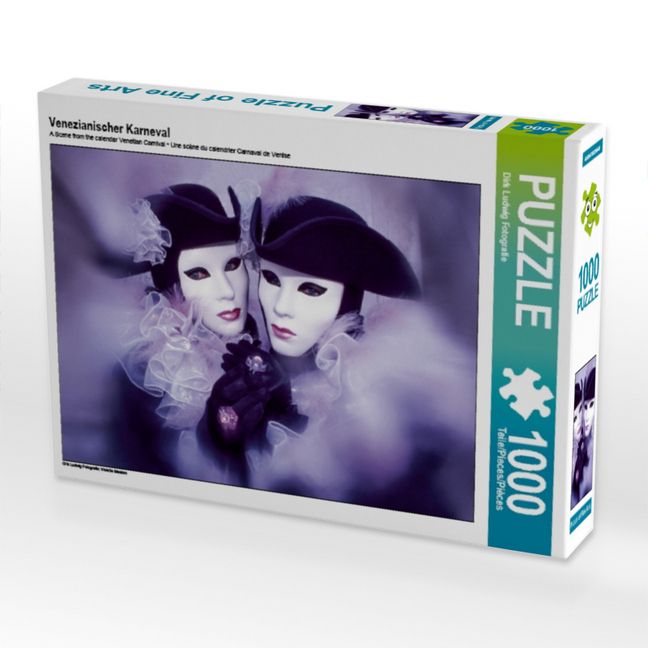 Produktbild: CALVENDO Puzzle Venezianischer Karneval 1000 Teile Puzzle quer | 1000 Teile Lege-Gr&ouml;&szlig;e 64 &times; 48 cm Foto-Puzzle f&uuml;r gl&uuml;ckliche Stunden