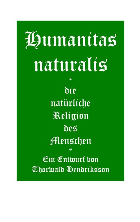 Produktbild: Humanitas naturalis