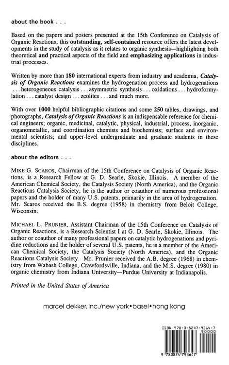 Produktbild: Catalysis of Organic Reactions