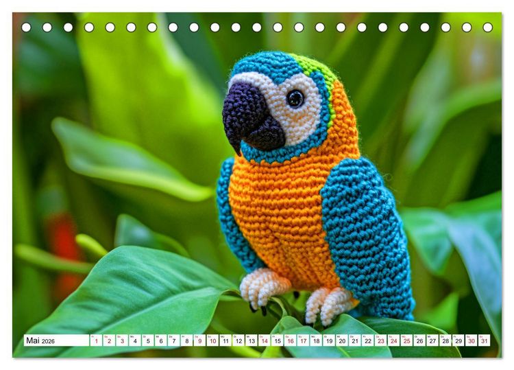 Produktbild: Strick-Safari - Gestrickte Tiere zum Verlieben (Tischkalender 2026 DIN A5 quer), CALVENDO Monatskalender