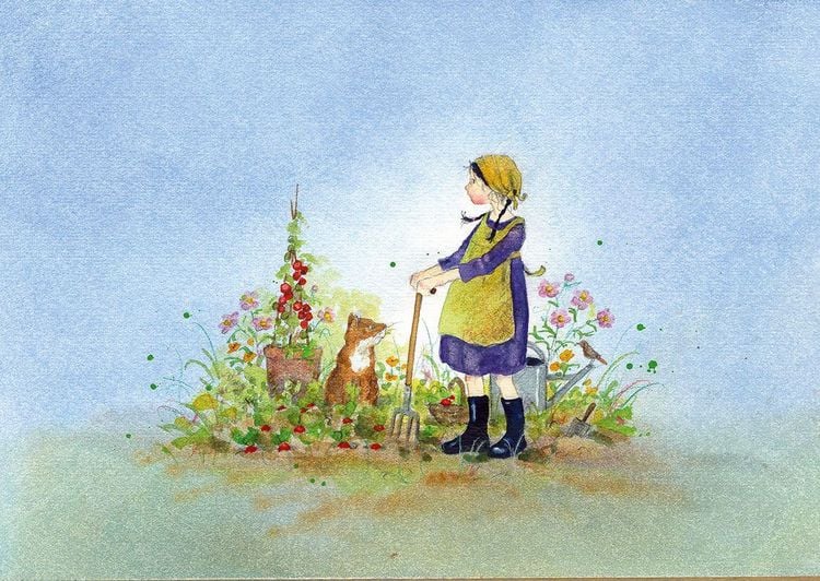 Produktbild: Postkartenbuch &raquo;Gartenkinder&laquo;