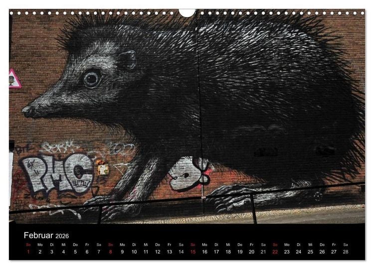 Produktbild: Urbane Kunst - Streetart 2026 (Wandkalender 2026 DIN A3 quer), CALVENDO Monatskalender