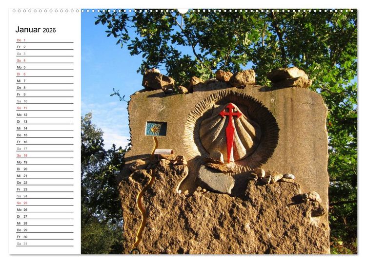Produktbild: Camino Portugues - Jakobsweg (hochwertiger Premium Wandkalender 2026 DIN A2 quer), Kunstdruck in Hochglanz
