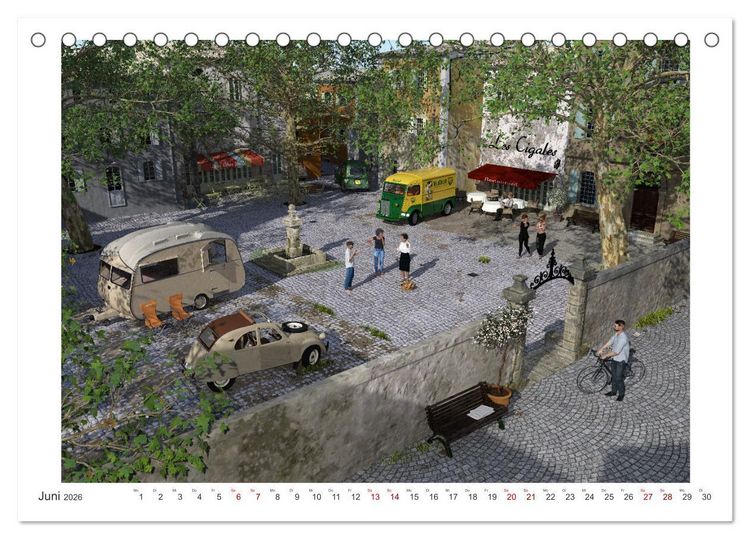 Produktbild: Vintage Caravaning (Tischkalender 2026 DIN A5 quer), CALVENDO Monatskalender