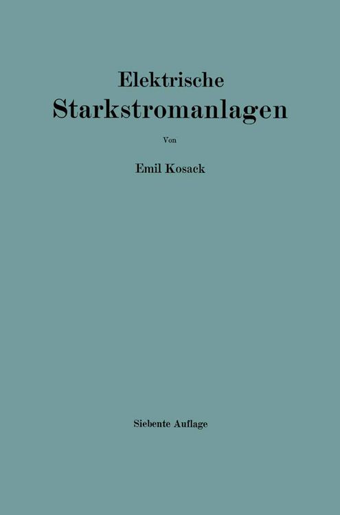 Produktbild: Elektrische Starkstromanlagen
