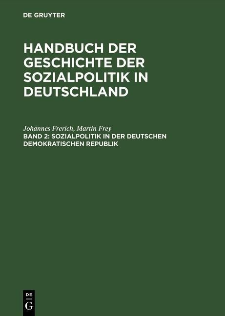 Produktbild: Sozialpolitik in der Deutschen Demokratischen Republik