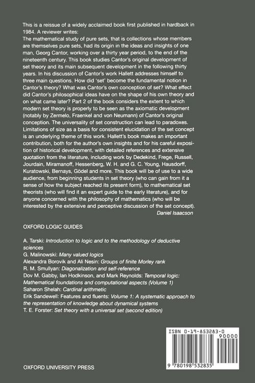 Produktbild: Cantorian Set Theory and Limitation of Size