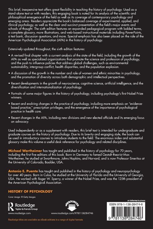 Produktbild: A Brief History of Psychology