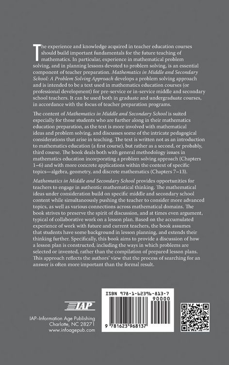 Produktbild: Mathematics in Middle and Secondary School