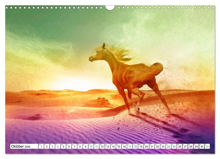 Produktbild: Farbenfestival der Tiere - Artwork (Wandkalender 2026 DIN A3 quer), CALVENDO Monatskalender