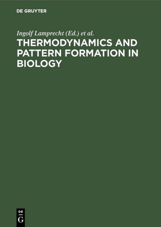Produktbild: Thermodynamics and Pattern Formation in Biology