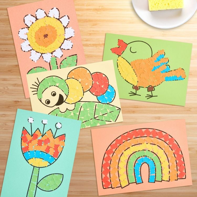 Produktbild: Bastelset - Erstes Kleben Fr&uuml;hlingsbilder
