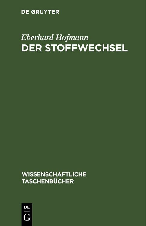 Produktbild: Der Stoffwechsel