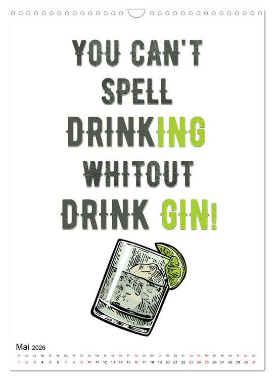 Produktbild: Gin & Tonic - Fun Stuff (Wandkalender 2026 DIN A3 hoch), CALVENDO Monatskalender