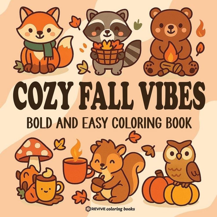 Produktbild: Bold & Easy Cozy Fall Vibes Coloring Book