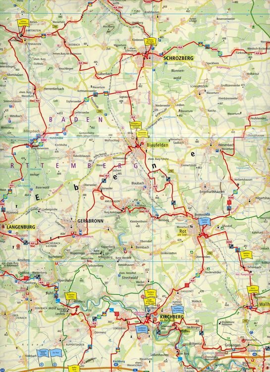 Produktbild: Radwanderkarte Landkreis Schw&auml;bisch Hall
