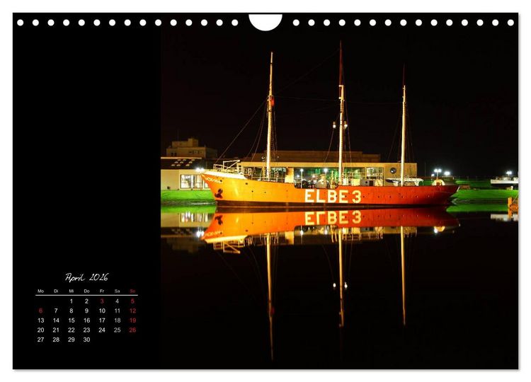 Produktbild: Bremerhaven Nights (Wandkalender 2026 DIN A4 quer), CALVENDO Monatskalender