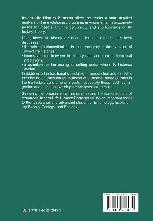 Produktbild: Insect Life History Patterns