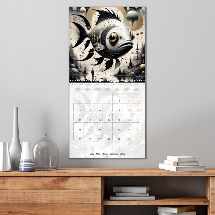 Produktbild: Les aventures des poissons d'acier (Calendrier mural carr&eacute; 2026 30x30 cm) Calendrier double avec une page pour vos prises de notes