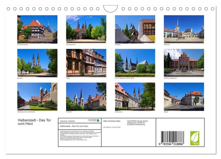 Produktbild: Halberstadt - Das Tor zum Harz (Wandkalender 2027 DIN A4 quer), CALVENDO Monatskalender